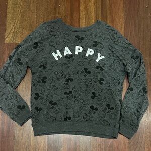 Gray Mickey Mouse Sweater